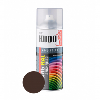Эмаль аэрозольная KUDO RAL KU-08017 алкидная, шоколадно-коричневый 520 мл