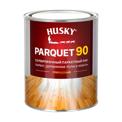 Лак Husky Parquet 90 Паркетный суперпрочный глянцевый (0,9 л)