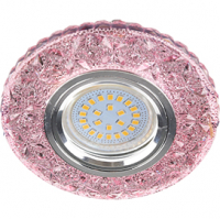 Спот Ecola LD7040 Бабочки розовый/хром, с подсветкой