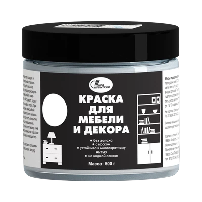 Краска для мебели и декора Белый, НБХ (0,5 кг)