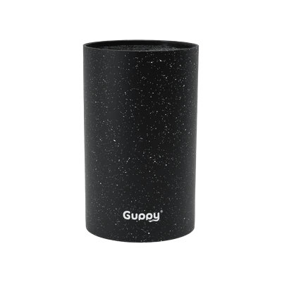 Подставка для ножей универсальная Guppy, черная/белая крошка