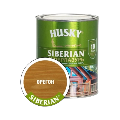 Суперлазурь для дерева Husky Siberian, Орегон (0,9 л)