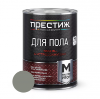 Эмаль для пола Престиж акриловая быстросохнущая, серая 0,9 кг