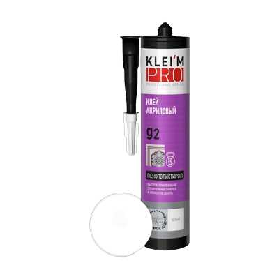 Клей монтажный KLEI`MPRO G2 акриловый для пенополистирола, белый 300 мл