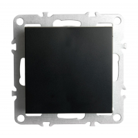 Выключатель Stekker Эрна 1-клавишный скрытой установки без рамки, черный (PSW10-9103-03)