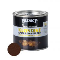 Краска по металлу Husky Klondike с молотковым эффектом, темно-коричневая 0,25 л