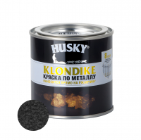Краска по металлу Husky Klondike с молотковым эффектом, черная 0,25 л