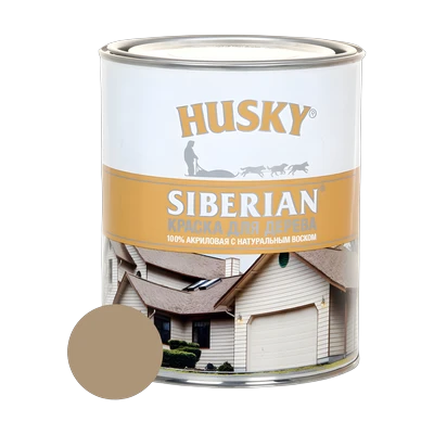 Краска акриловая для дерева HUSKY SIBERIAN RAL 1019, бежевый 0,9 л