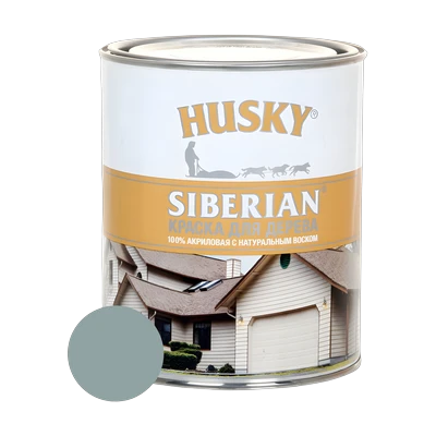 Краска акриловая для дерева HUSKY SIBERIAN RAL 7042, серый 0,9 л
