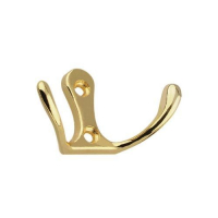 Крючок 2-х рожковый Trodos ZY-110М малый, золото