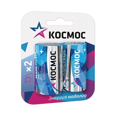 Элемент питания Космос LR20 (2 шт)