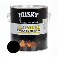 Краска по металлу Husky Klondike глянцевая RAL 9005, черная 2,5 л