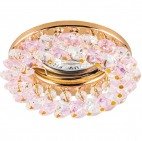 Спот Feron CD4141 розовый кристалл/золото