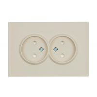 Розетка Stekker Эмили 2-местная б/з скрытой установки, кашемир (RST16-5116-08)