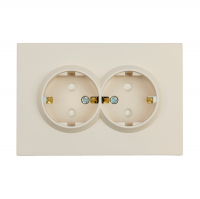 Розетка Stekker Эмили 2-местная с/з скрытой установки, кашемир (RST16-5114-08)