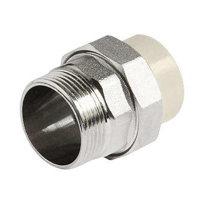 Американка Ø20 х  3/4" наружная резьба Tebo серая