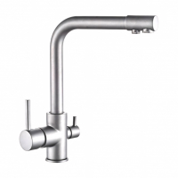 Смеситель для кухни Ledeme 4055А-3 под фильтр, нержавеющая сталь