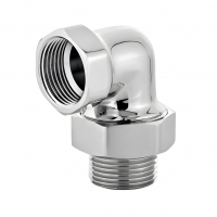 Американка для полотенцесушителя угловая 1" гайка/штуцер, хром