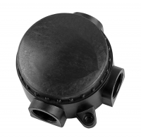 Коробка распределительная открытой установки 80х35 мм 3-х рожковая, черная