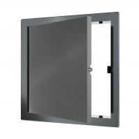 Лючок пластиковый 15х15 см нажимной, серый (L1515N Grey)