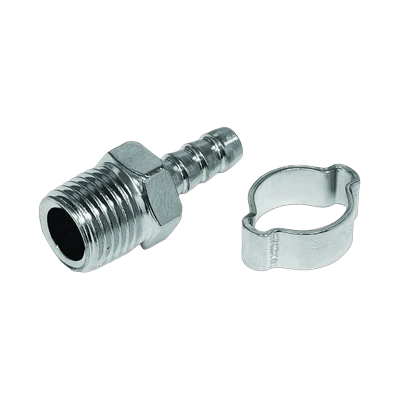 Переходник елочка 12 мм - 1/4"П, кольцо 12х17 мм Elitech 0704.023800