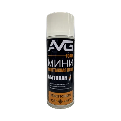 Монтажная пена AVG мини всесезонная бытовая 300 мл