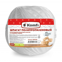 Шпагат полипропиленовый 1000текс 50 м, белый