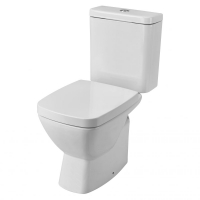 Унитаз-компакт Сантек НЕО Стандарт белый, сиденье дюропласт, микролифт, горизонтальный выпуск