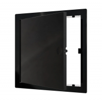 Лючок пластиковый 15х15 см нажимной, черный (L1515N Black)
