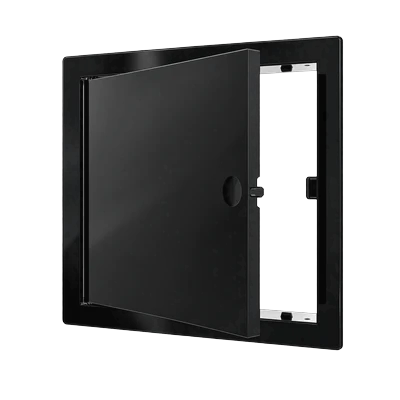 Лючок пластиковый 15х15 см нажимной, черный (L1515N Black)
