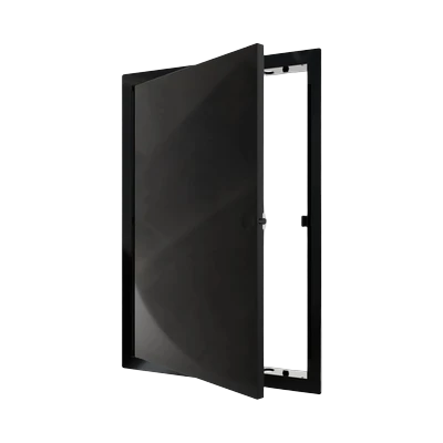 Лючок пластиковый 20х30 см нажимной, черный (L2030N Black)