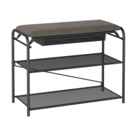 Подставка для обуви ЗМИ Гранада 23НБК с сиденьем, черный (ПДОГ23СНБКЧ)