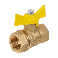 Кран шаровой для газа 1" гайка/гайка бабочка