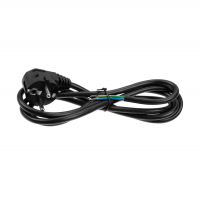 Шнур сетевой TDM 3 м с вилкой с/з ПВС-ВП 3х0,75 мм, черный (SQ1305-0086)