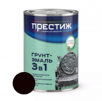 Грунт-эмаль по ржавчине Престиж 3 в 1, шоколадная 0,9 кг