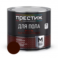 Эмаль для пола Престиж акриловая быстросохнущая, Коричневая 1,9 кг