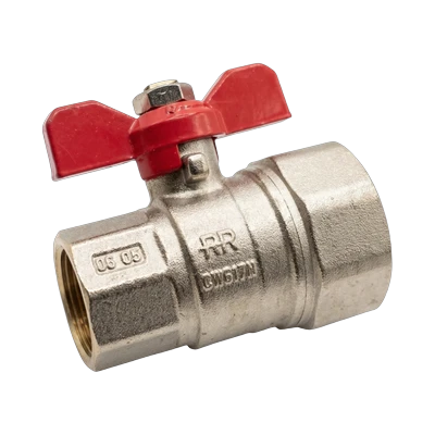 Кран шаровой переходной 1/2" х 3/4" гайка/гайка
