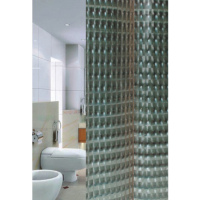 Штора для ванной Zalel 3D 180х180 см, зелёная