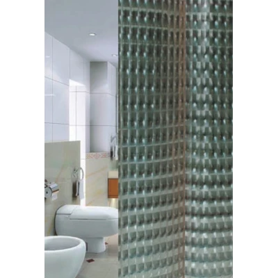 Штора для ванной Zalel 3D 180х180 см, зелёная