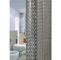 Штора для ванной Zalel 3D 180х180 см, серая