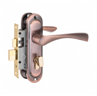 Замок врезной Стандарт 103/50В АC с вертушком, старая медь