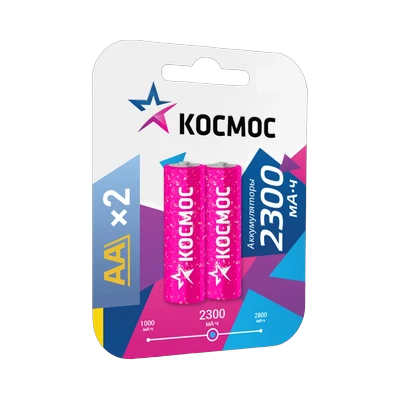 Аккумулятор Космос R06 2300mAh, 2 шт