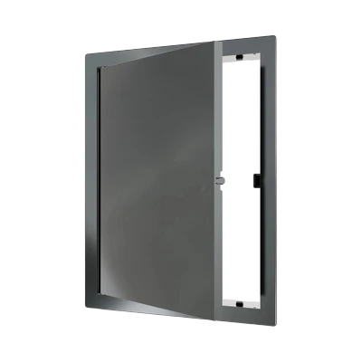 Лючок пластиковый 15х20 см нажимной, серый (L1520N Gray)