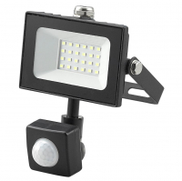 Прожектор светодиодный General GTAB 20Вт 6500К с датчиком, черный