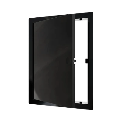 Лючок пластиковый 15х20 см нажимной, черный (L1520N Black)