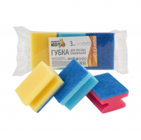 Губки для посуды Рыжий кот профильные 3 шт
