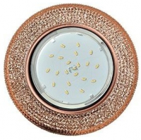 Спот Ecola H4 7069 Модерн светло-золотой/черненая медь