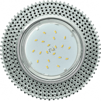 Спот Ecola H4 Стекло черный/хром