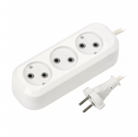Удлинитель Smartbuy 3 гнезда 1,5 м без заземления, белый (SBE-10-3-1,5-N)