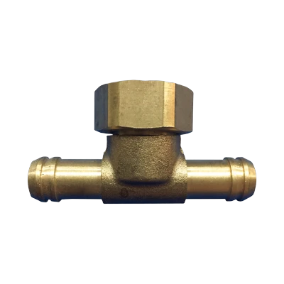 Тройник проходной со штуцером 1/2" внутренняя резьба DK-424